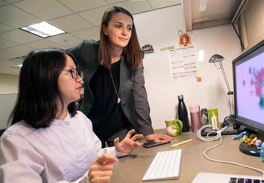 Prof. Tijana Milenkovic with graduate student